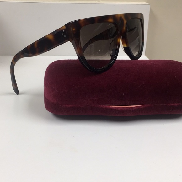 Celine FlatTop Sunglasses Tortoise Black main image 4